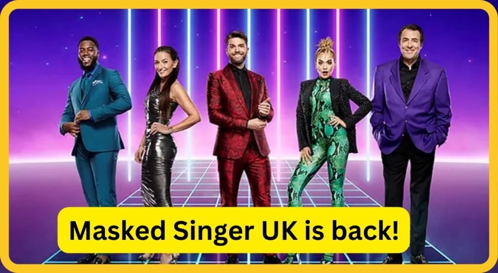Masked singer uk judges on stage